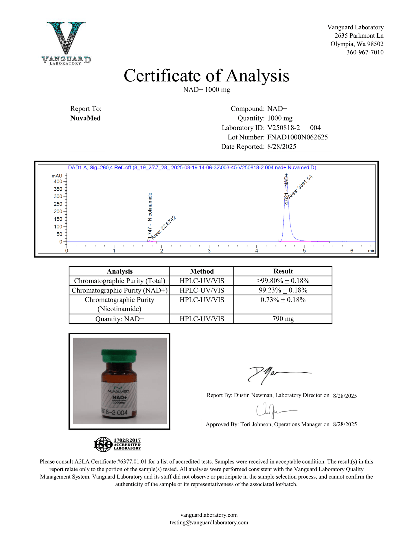 NAD+ (1000mg) Biofermented