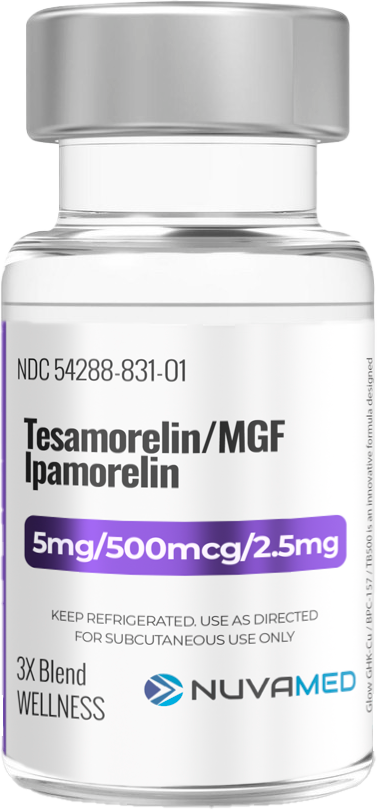 3X Blend Tesamorelin (5mg) / MGF (500mcg) / Ipamorelin (2.5mg)